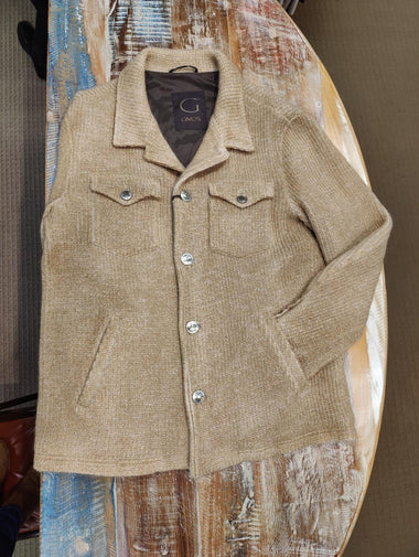 Men's Gimo's | Knit Fabric Jacket | Tan