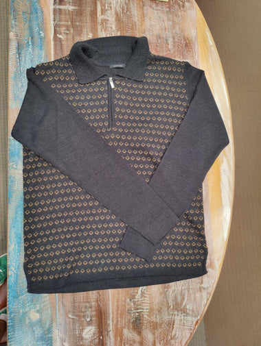 Men's Codice | Knitted Sweater | Dark Gray
