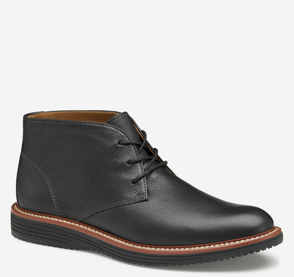 Johnston & Murphy Black Leather Chukka Boots with Brown Welt Johnston & Murphy Upton Chukka Boots Black sz 13c – Me n  main image 3