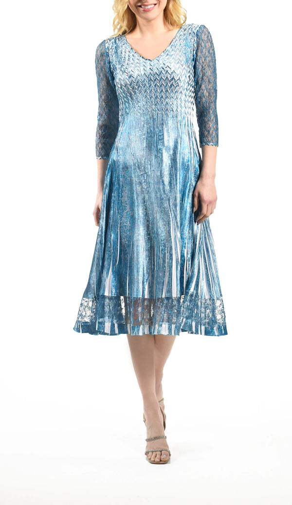 Komarov Lace Sleeve Charmeuse Cocktail Dress in Velvet Stone at Nordstrom, Size Small
