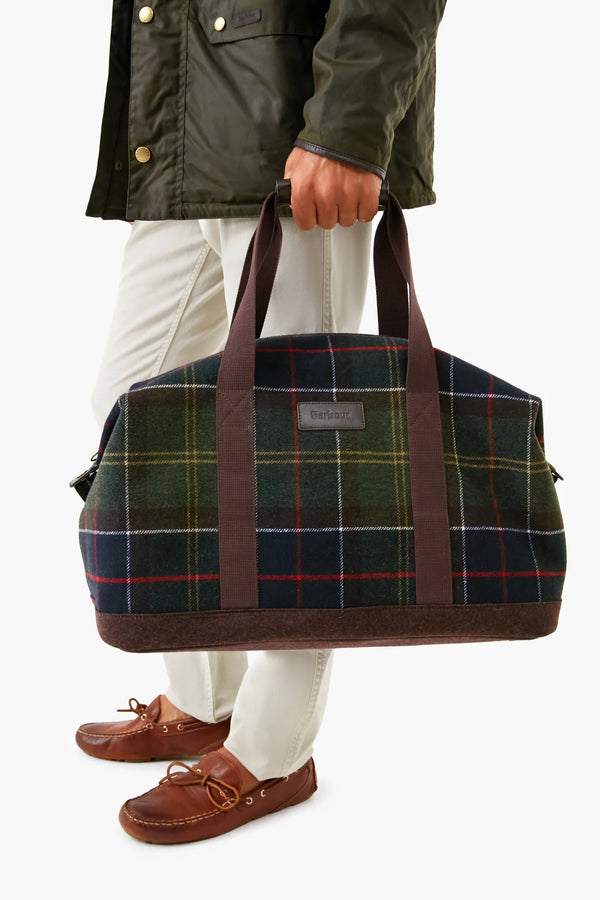Women s Barbour Cree Tartan Holdall Bag Classic Tartan FLCrooks