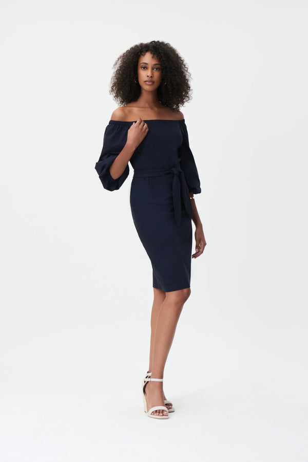 Calvin klein blue off the shoulder clearance dress
