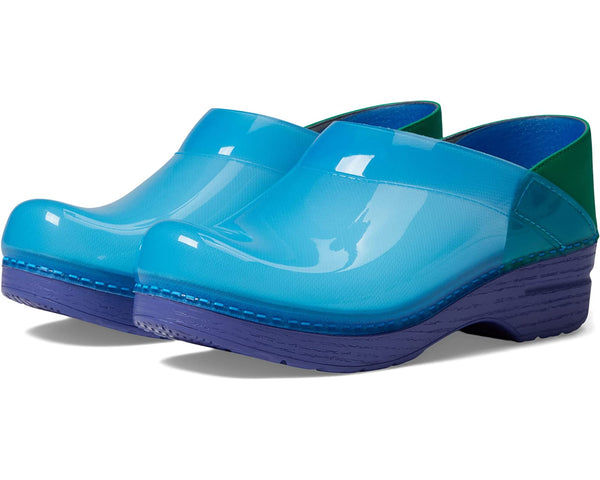 Women s DANSKO Professional Translucent Clogs Blue FLCrooks
