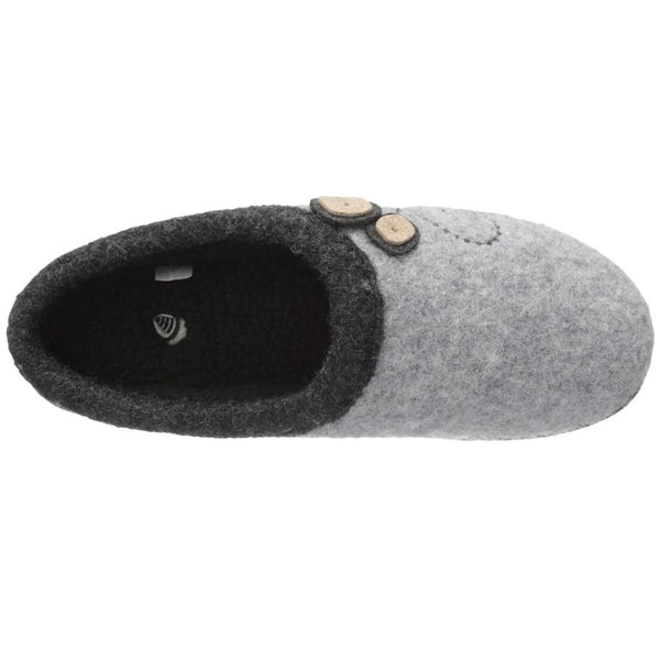 Women s Acorn Boiled Wool Dara Mule Slippers Light Grey FLCrooks