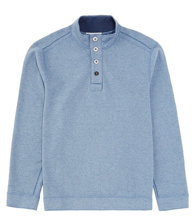 Men's Tommy Bahama | Flipfield Reversible Snap Mock Pullover | Raincloud Heather