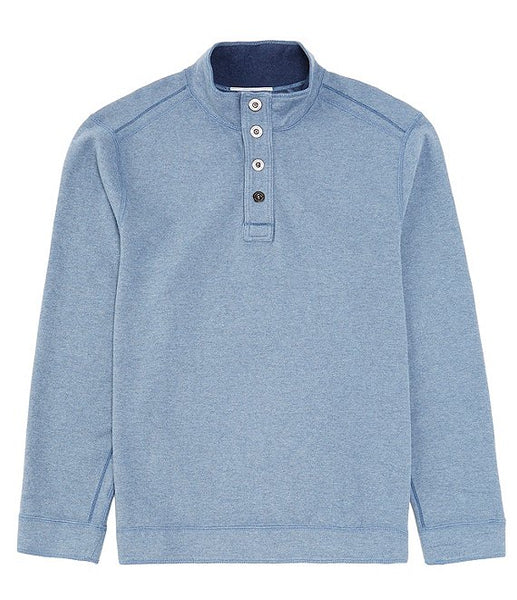 Men's Tommy Bahama | Flipfield Reversible Snap Mock Pullover | Raincloud Heather