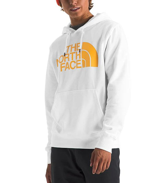 Mens' The North Face | Long Sleeve Half Dome Graphic Logo Hoodie | White/Summit Gold