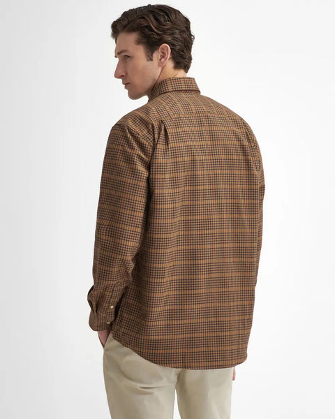 Men's Barbour | Henderson Thermo Weave Long-Sleeved Shirt | Stone