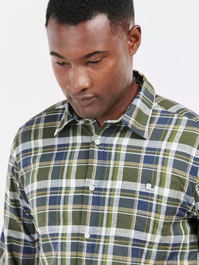 Men's Barbour | Wearside Tailored Shirt | Olive Front