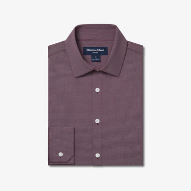 Men's Mizzen + Main | Leeward Dress Shirt | Eggplant Levi Plaid