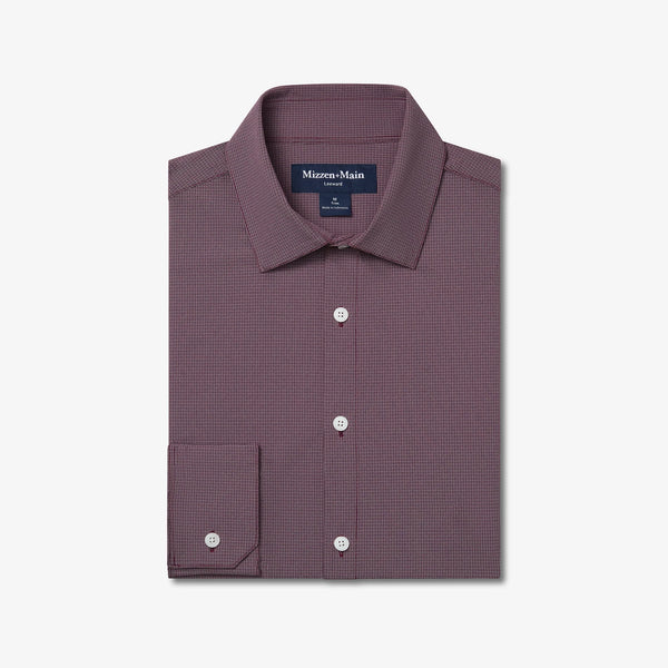 Men's Mizzen + Main | Leeward Dress Shirt | Eggplant Levi Plaid