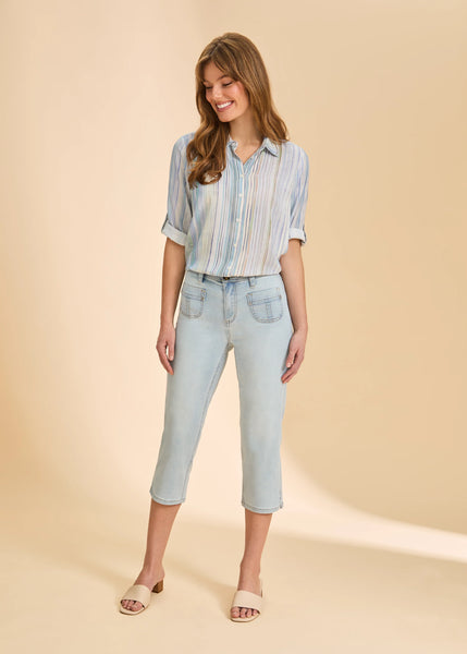 Women's French Dressing | Olivia Capri Denim | Light Blue