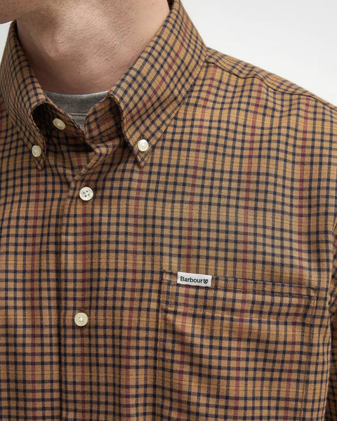 Men's Barbour | Henderson Thermo Weave Long-Sleeved Shirt | Stone