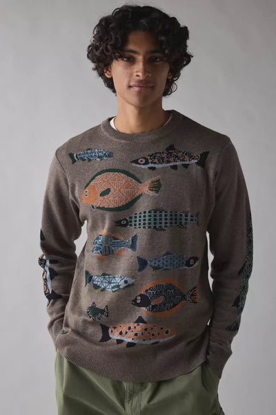 Men's Kavu | Highline Sweater | Fish Stack