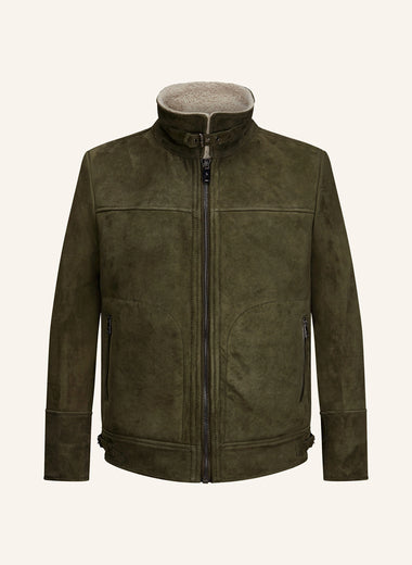Men's Milestone | Leather jacket MSCAMINO | Dark Green