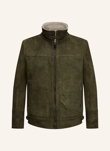 Men's Milestone | Leather jacket MSCAMINO | Dark Green