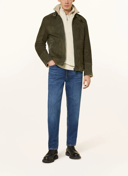 Men's Milestone | Leather jacket MSCAMINO | Dark Green