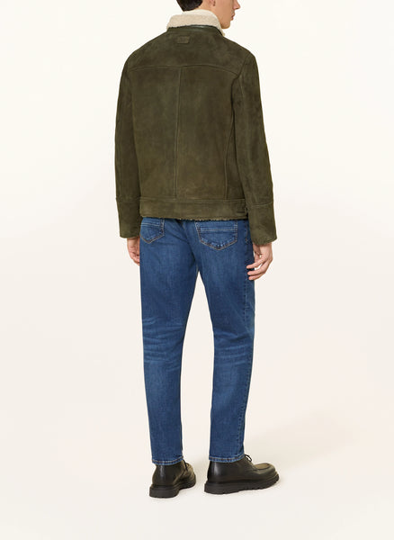 Men's Milestone | Leather jacket MSCAMINO | Dark Green