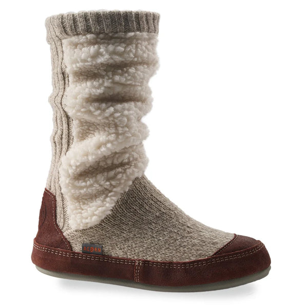 Women's Acorn | Slouch Boot Slipper | Buff Popcorn