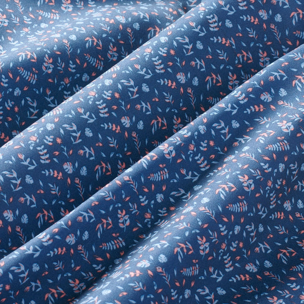 Men's Mizzen + Main | Leeward Short Sleeve Classic Fit Dress Shirt | Deep Ocean Palm Print