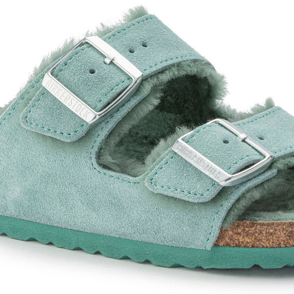 Women's Birkenstock | Arizona Shearling Suede Leather Sandal | Beryl