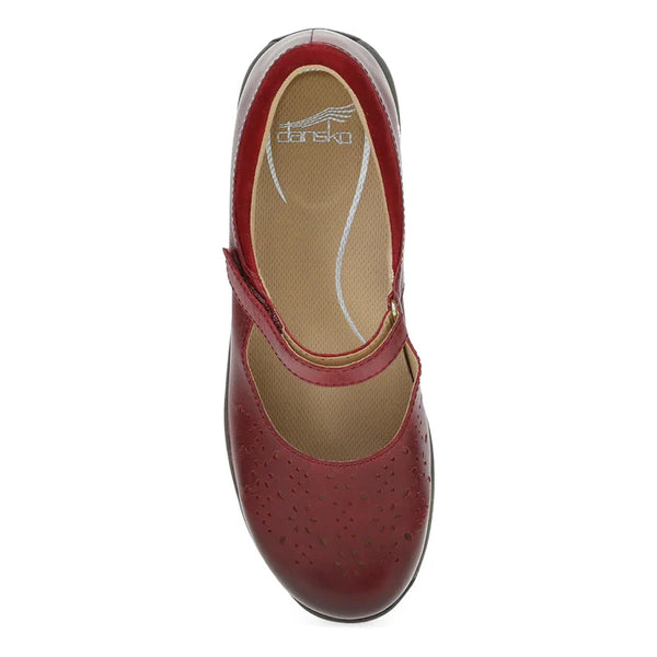 Women's Dansko | Stacy Waxy Burnished Shoe | Red