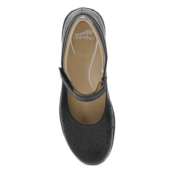 Women's Dansko | Stacy Waxy Burnished Shoe | Black