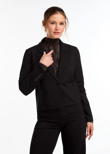 Women's French Dressing | Black Cropped Blazer | Black