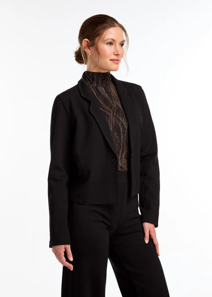 Women's French Dressing | Black Cropped Blazer | Black