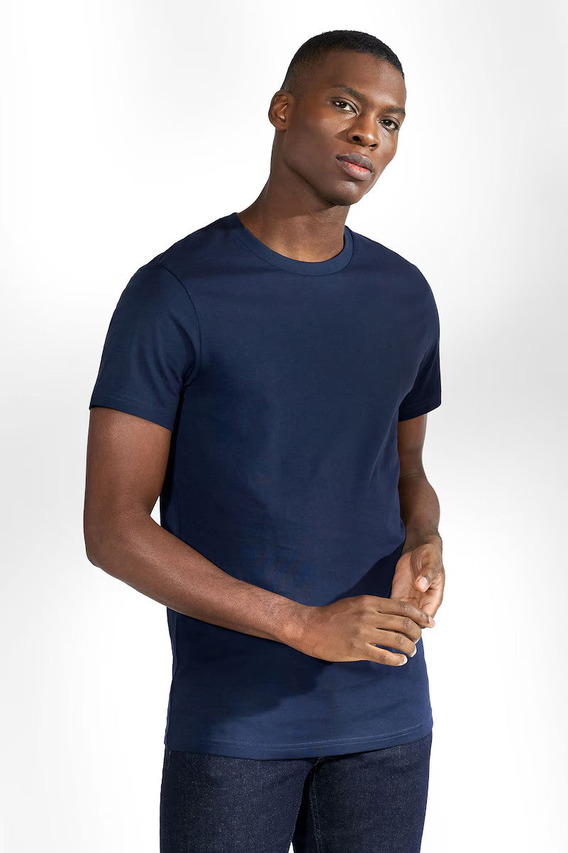 Men s Bread Boxers Crew Neck T Shirt 4 Pack Black White Grey Navy FLCrooks