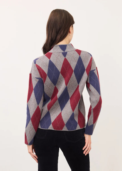 Women's French Dressing | Long Sleeve Mock Neck Sweater | Argyle