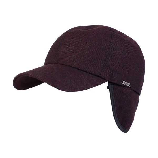 Men's Wigens | Classic Baseball Cap with Ear Flaps | Bordeaux