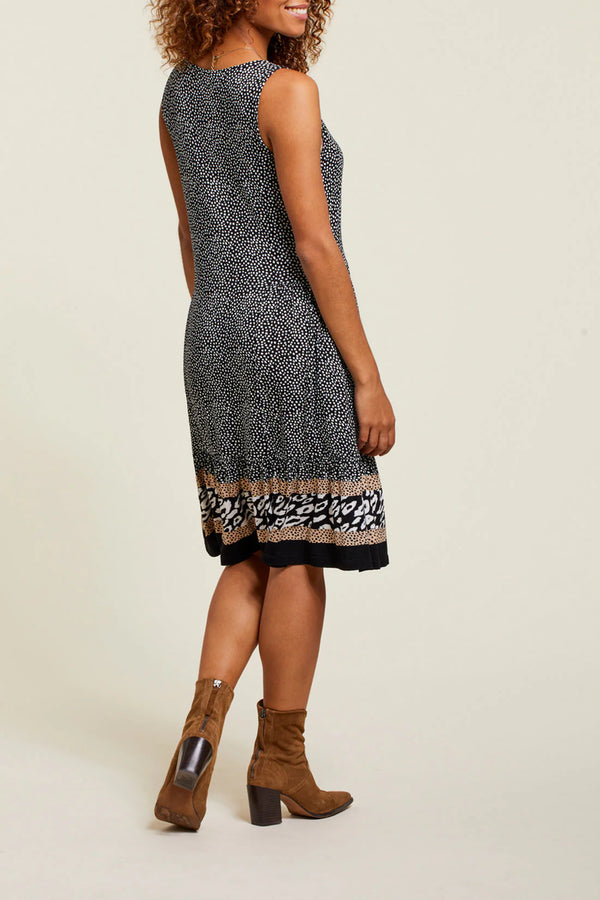 Women's Tribal | V-Neck Sleeveless Dress | Black Speckled