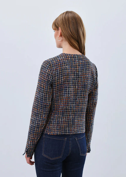 Women's French Dressing | Colarless Tweed Jacket | Multi