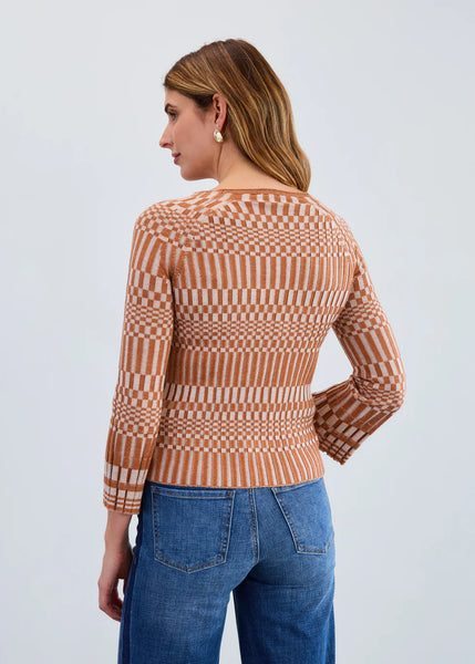 Women's French Dressing | Long-Sleeve Rib Sweater | Bronze/Creme