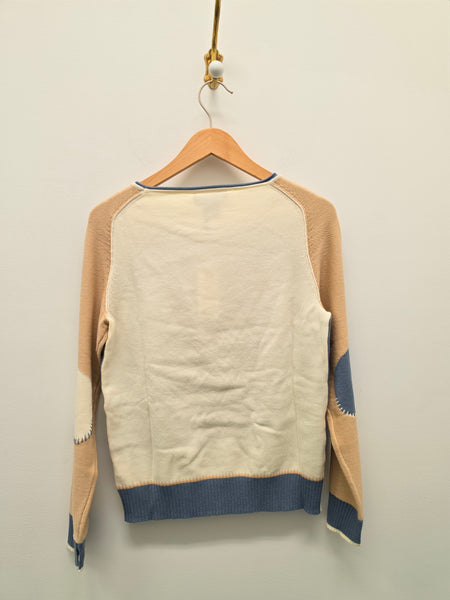 Women's French Dressing | Long Sleeve Tipping Sweater | Indigo