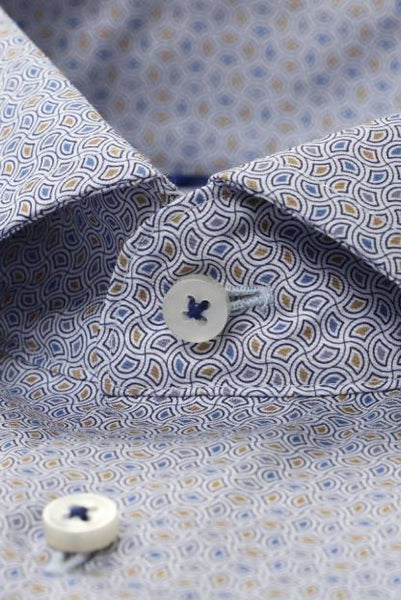 Men's 1863 by Eterna | Twill Button Down | Brown Blue