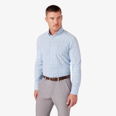 Men's Mizzen + Main | Leeward Trim Long Sleeve | Sky Rodeo Plaid