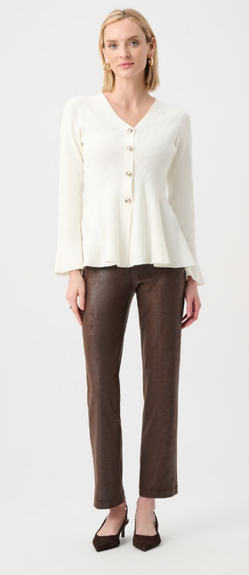 Women's Joseph Ribkoff | Foil Bonded Pant | Brown