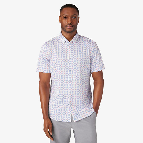 Men's Mizzen + Main | Halyard Trim No Tuck Short Sleeve | Lavander Lustre Floral Print