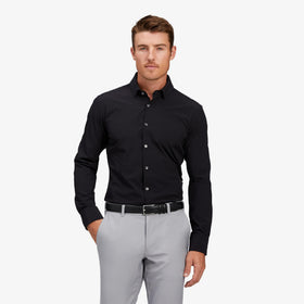 Men's Mizzen + Main | Leeward Trim Long Sleeve | Black Solid