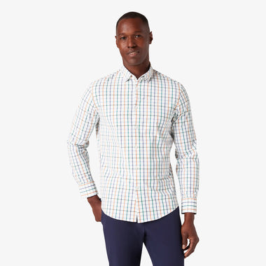 Men's Mizzen & Main | Leeward Trim Long Sleeve | White Casita Plaid