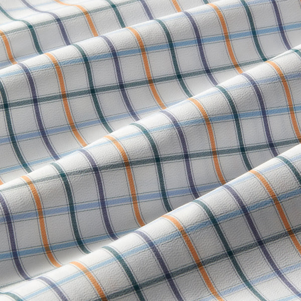 Men's Mizzen & Main | Leeward Trim Long Sleeve | White Casita Plaid Detail