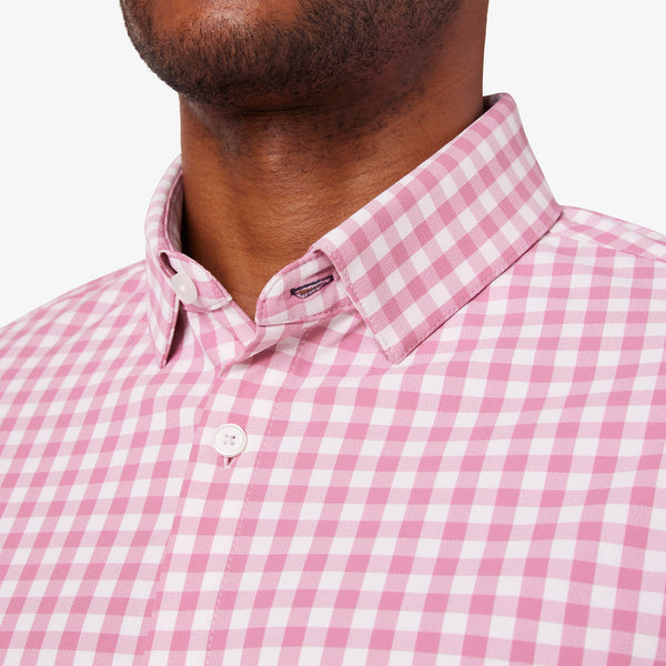 Men's Mizzen + Main | Leeward Trim Long Sleeve | Rose Madison Check Detail
