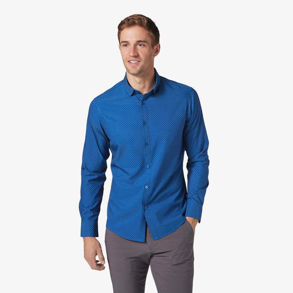 Men's Mizzen + Main | Leeward Trim No Tuck Long Sleeve | Set Sail Cabaret Star Print