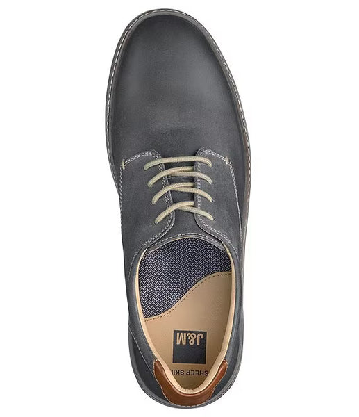 Men's Johnston & Murphy | McGuffey Plain Toe | Grey Oiled Full Grain Top