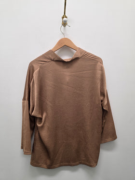 Women's Joseph Ribkoff | Style 263141 Satin V-Neck Top | Camel