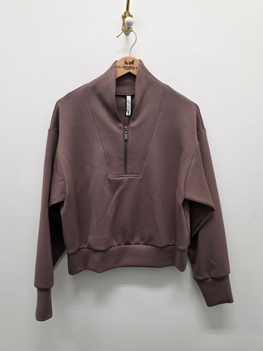 Women's Joseph Ribkoff | Style 261610F26 Jersey Boxy Sweater | Mink