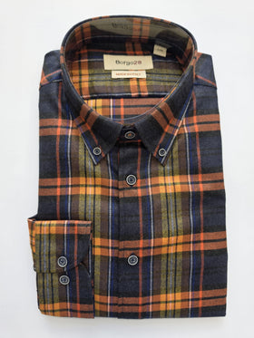 Men's Borgo 28 | Ceramica Button Collared Shirt | Multicolor Plaid