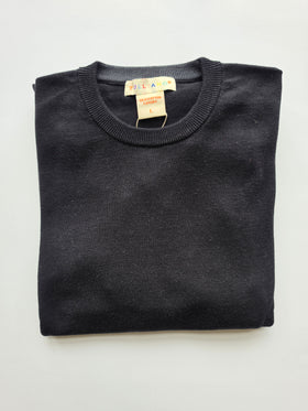 Men's Tulliano | Silk Cotton Knitwear Crew-Neck Sweater | Black
